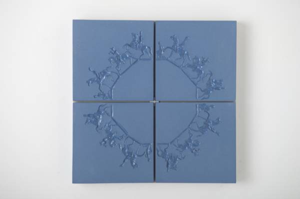 Isabel Ferrand | Blue lace on Blue tiles, 2012