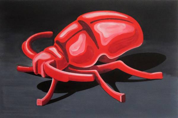 Ton Kraayeveld | Red bug, olieverf op doek, 2019