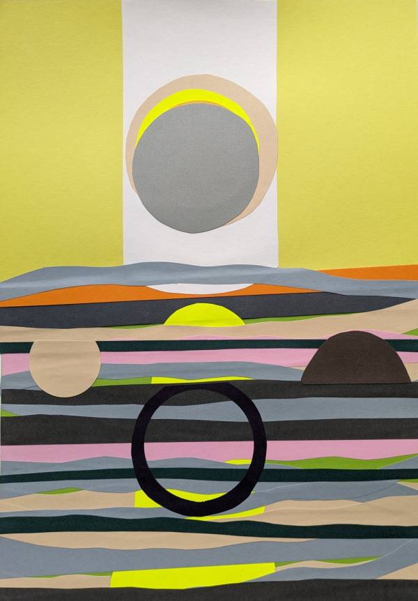 Anna Frydman | Serie Aussicht, collage 2023, 24x 29,7 cm 
