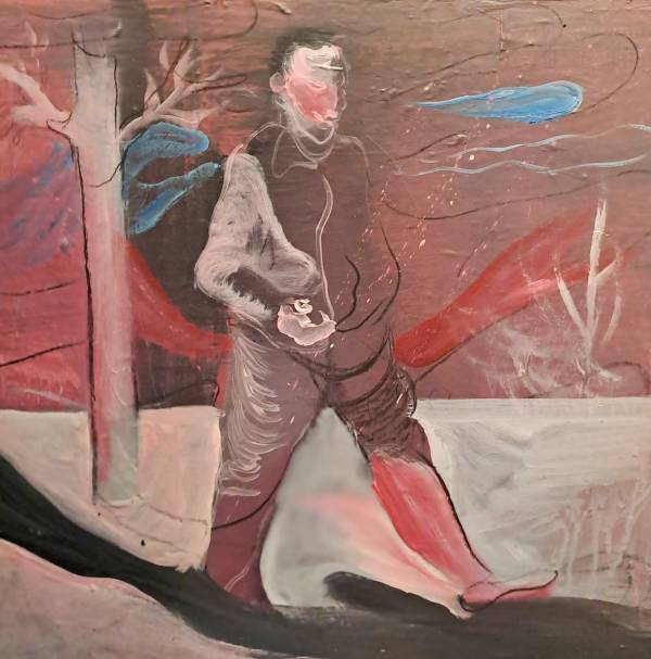 Oussama Diab | man in het bos, 2022