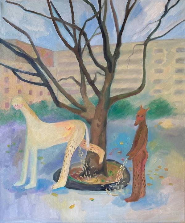 Donglai Meng | watering the spring, 2023, 50 x 60 cm