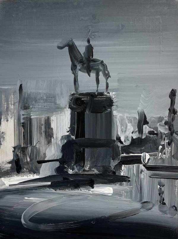 Har van der Put | Ghost from the past #3, 2022-26 40 x 30 cm  acrylic & pigment op panel